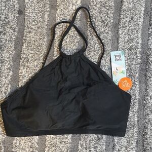 Black Halter Bikini Top